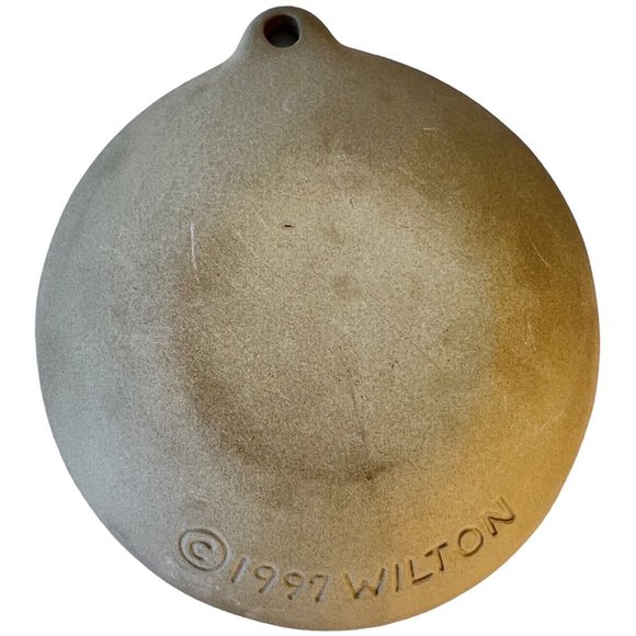 2 Wilton Cookie Art Mold Christmas 1997 Ornament Stocking Stoneware Butter Paper - Picture 5 of 5